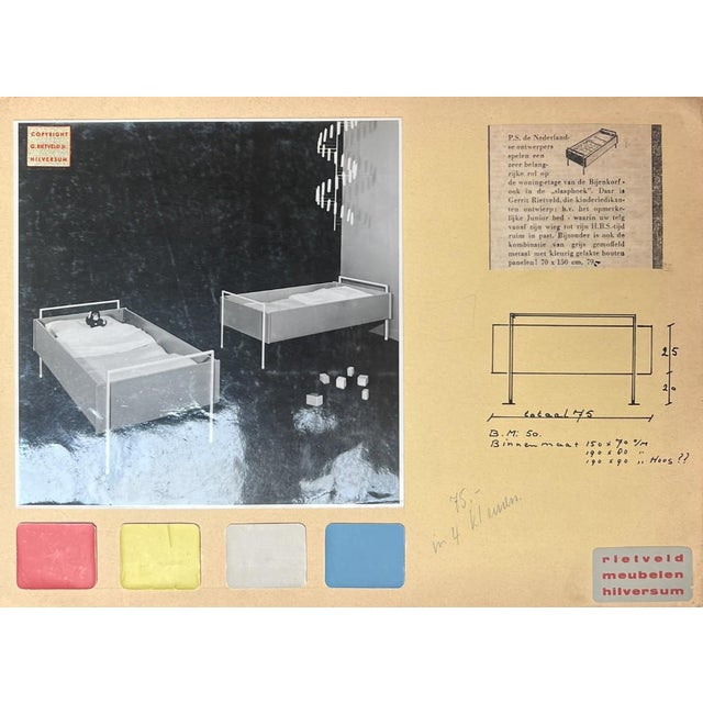 Writing Table by Gerrit Rietveld Jr., 1950s For Sale - Image 9 of 10