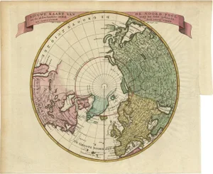 Map of the Northern Hemisphere and North Pole by Tirion