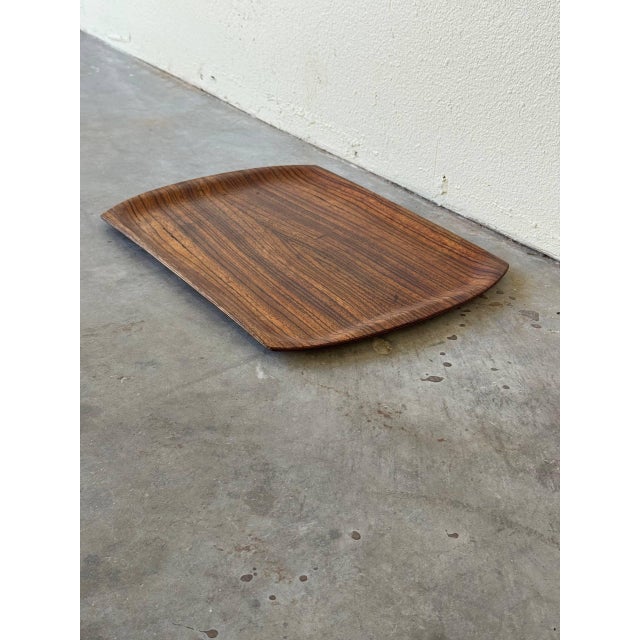 1960s Mid-Century Danish Rosewood Serving Tray – Sculpted Minimalist Design, 1960s For Sale - Image 5 of 10