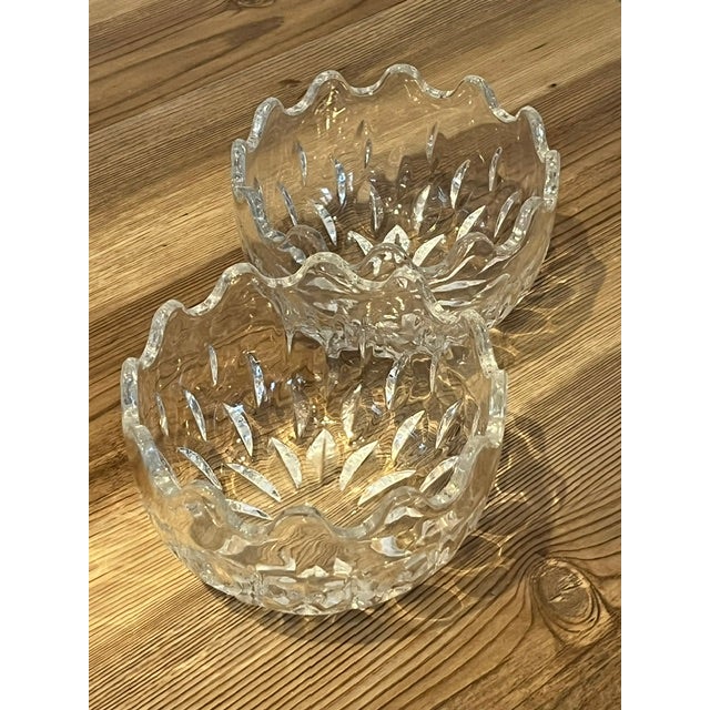 Mid 20th Century Vintage Cut Crystal Two-Piece Egg-Shaped Trinket Box For Sale - Image 5 of 7