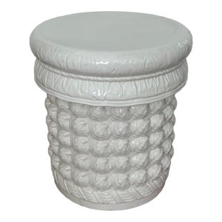 1970s Vintage Clamshell Trompe Le' Oeil Garden Stool -Made in Italy For Sale