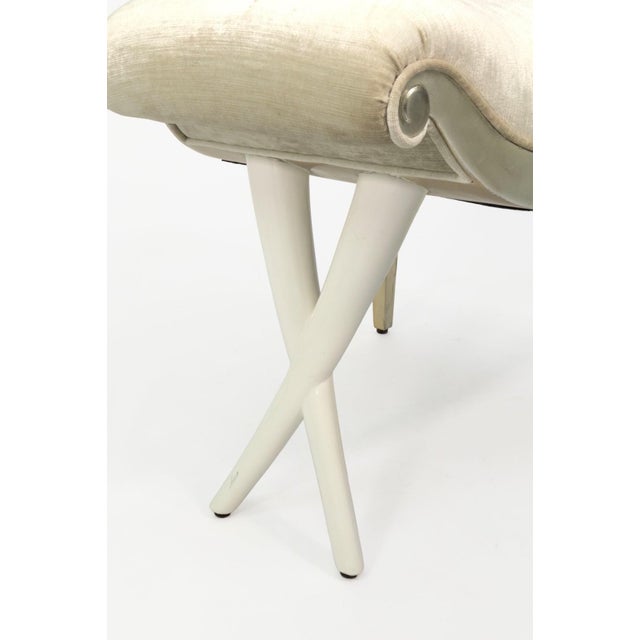 Late 20th Century Christopher Guy Ferragamo Crossed Leg Vanity Stool For Sale - Image 5 of 8