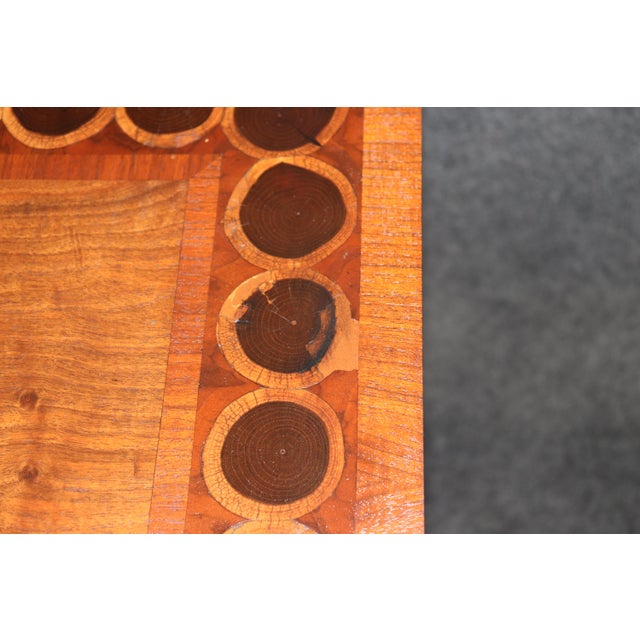 Antique Georgian Style Carved Console Table With Inlaid Wood Top For Sale - Image 10 of 13