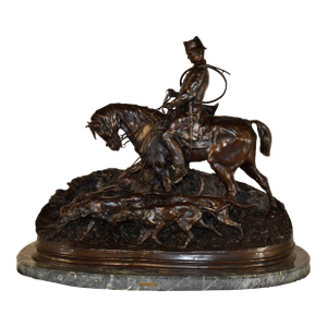 Pierre Jules Mene "Louis XV Valet De Chasse" Bronze Sculpture, Dated 1869