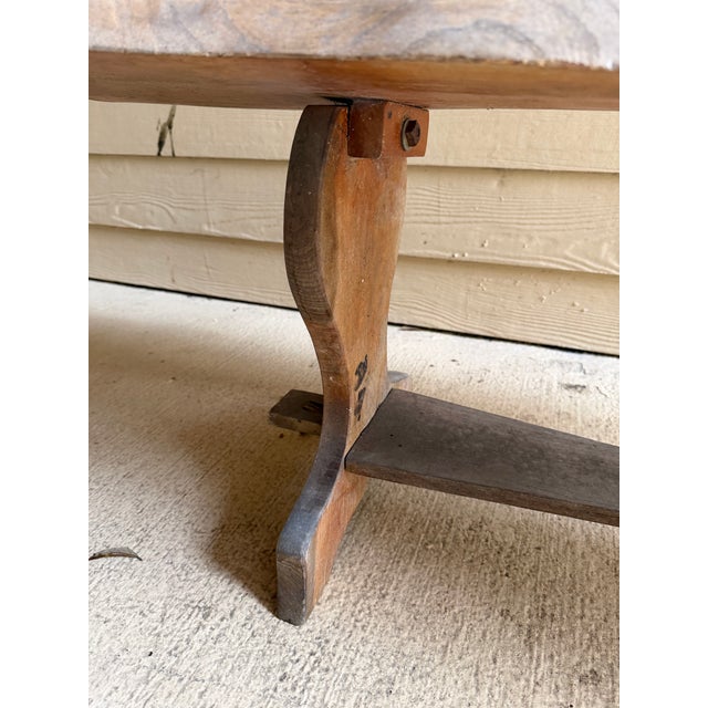 Early 20th Century Primitive Wood Bench or Coffee Table For Sale - Image 5 of 7