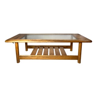 Vintage Mersman Oak Coffee Table For Sale
