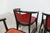 Baumann Armchairs Model Diese in Colour Wengé and Red from Pagnon Pelhaître, Set of 6 For Sale - Image 4 of 18