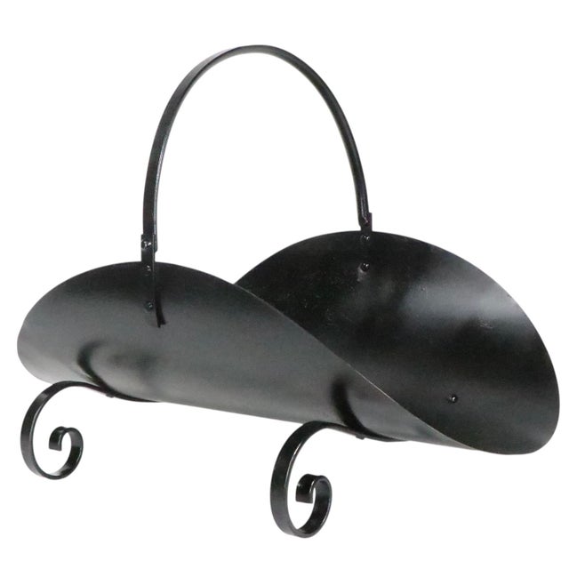 Mid-Century Modern Mid 20th Century Metal Firewood Log Holder For Sale - Image 3 of 10