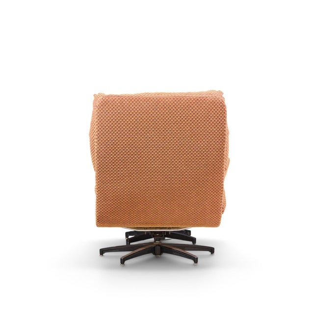 Milo Baughman for Directional Mid Century Swivel Lounge Chair With Ottoman For Sale In Chicago - Image 6 of 9