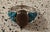 KHR India Sterling Silver Bronzite And Turquoise Ring Size 11 Signed