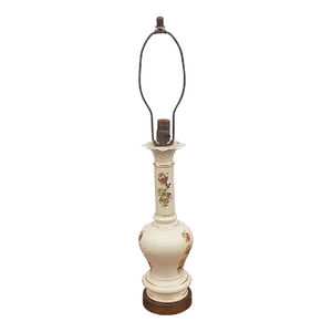 Vintage Porcelain Floral Design Table Lamp