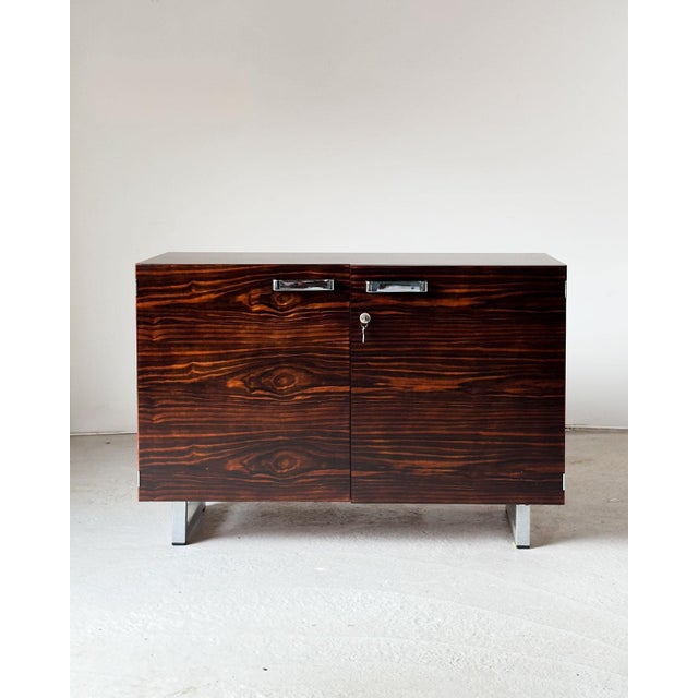 Rosewood & Chrome Gordon Russell Prestige Range Cabinet attributed to Trevor Chinn & Ray Leigh, 1975 For Sale - Image 6 of 10