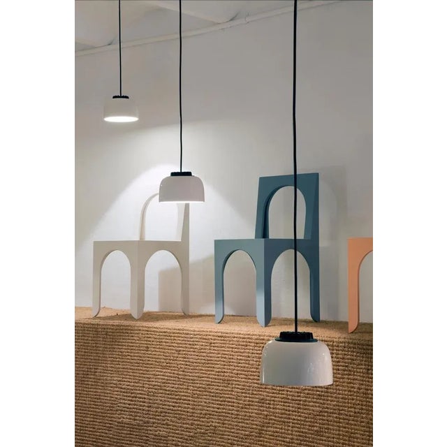 Large White Headhat Bowl Pendant Lamp by Santa & Cole For Sale - Image 11 of 12