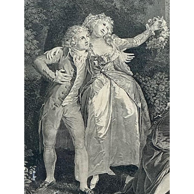Vintage Fragonard Engraving in Gilt Frame For Sale - Image 9 of 15