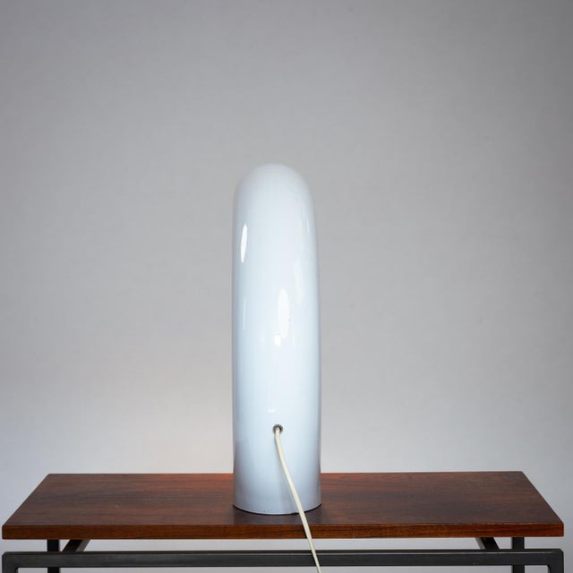 Arc Shaped White Aluminium Table Lamp by Georges Frydman, 1960s For Sale - Image 10 of 15