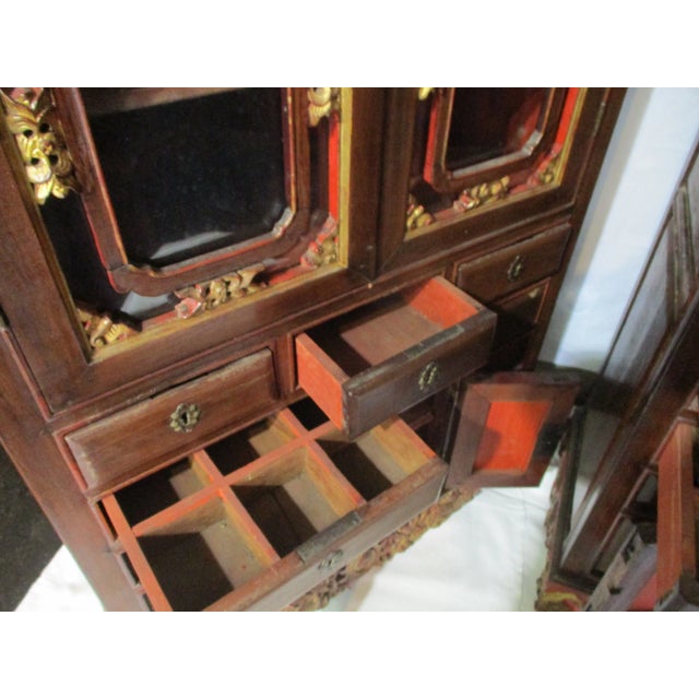 Pair of Antique Chinese Collector Cabinets - Pair of 2 For Sale - Image 4 of 13