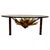 Rare Mid‑Century Modern Brutalist torch‑cut mixed‑metal sunburst cocktail table in the style of Paul Evans, Silas Seandel,...