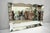 Vintage Venetian Art Deco Scalloped Edge Floral Etched Glass Large Wall Mirror. Item features a shapely scalloped edge...