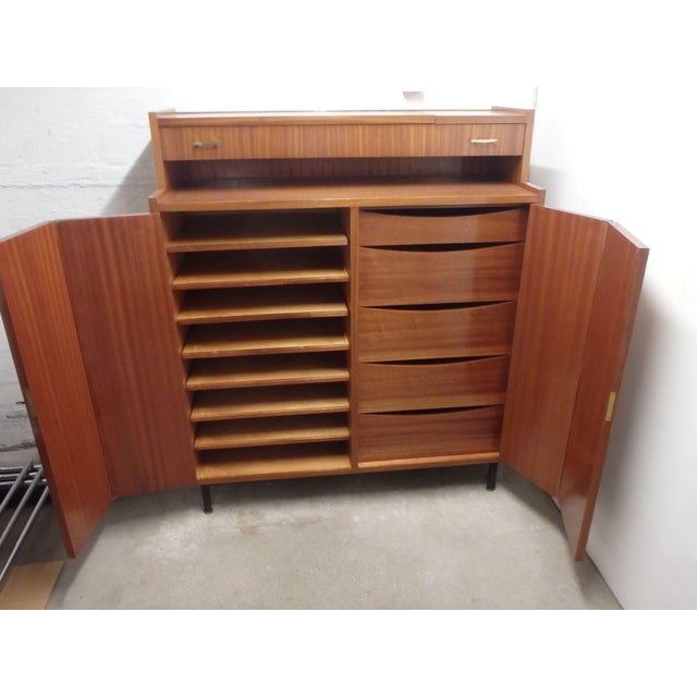Large Chest of Drawers with Mirror, 1950s For Sale - Image 12 of 16