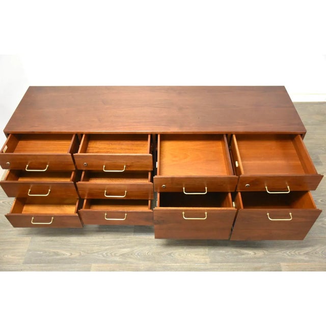 Jens Risom Walnut Dresser Credenza For Sale - Image 9 of 11