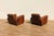 Vintage Pair Art Deco Revival Distressed Brown Leather Club Chairs & Ottomans, 1980s For Sale - Image 12 of 18