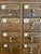 Vintage 72-Drawer Wooden Library Card Catalog Cabinet For Sale - Image 4 of 6