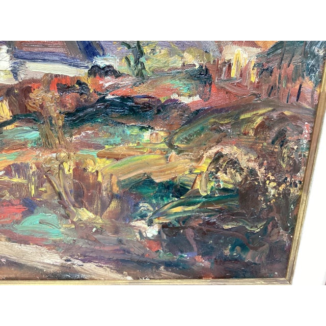 Paint Mid 20th Century Isabel Gardner Impressionist Rural Landscape Painting For Sale - Image 7 of 7