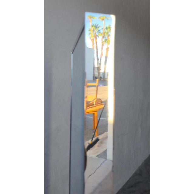 Wood Bauhaus Style Double Sided Chrome Floor Mirror For Sale - Image 7 of 7