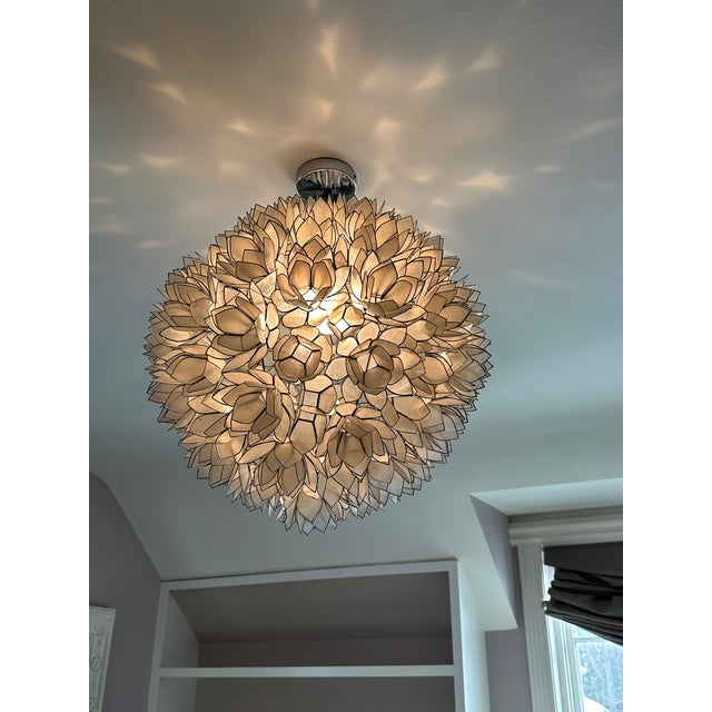 Capiz Shell Globe Chandelier – Neiman Marcus For Sale - Image 4 of 5