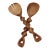 Early 20th Century Serving Spoon and Fork Set Kenya For Sale
