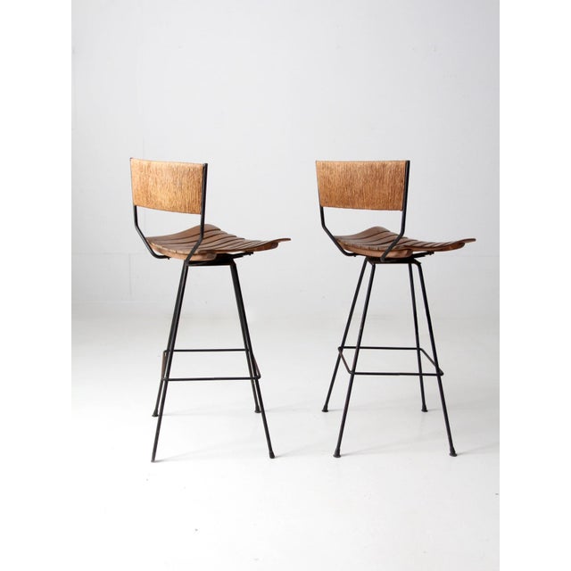 Mid-Century Stools Pair For Sale - Image 13 of 17