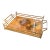 1970s Mid-Century Modern Bamboo Effect Brass and Lacquered Wood Italian Tray For Sale