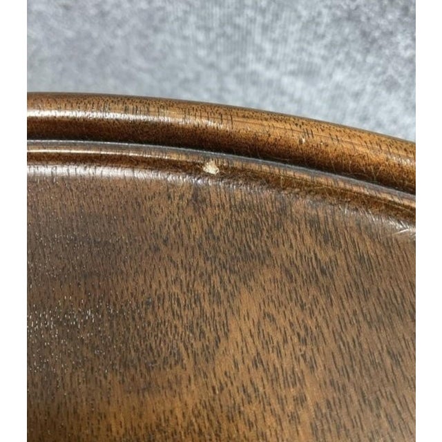 Late 20th Century Vintage Henkel Harris Mahogany Pie-Crust Plant Stand, Tripod Base For Sale - Image 5 of 6