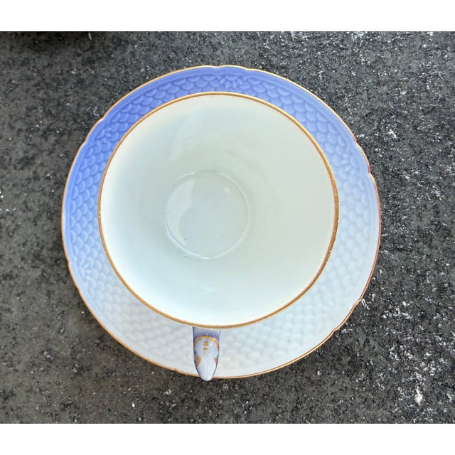Bing & Grondahl 1970s Bing Grondalh B&g Seagull Tea Cups and Saucers Denmark Copenhagen, Eight Pieces For Sale - Image 4 of 5