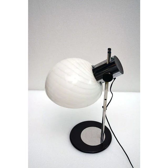 Glass and Metal Table Lamp by Zonca, 1970s For Sale - Image 6 of 12