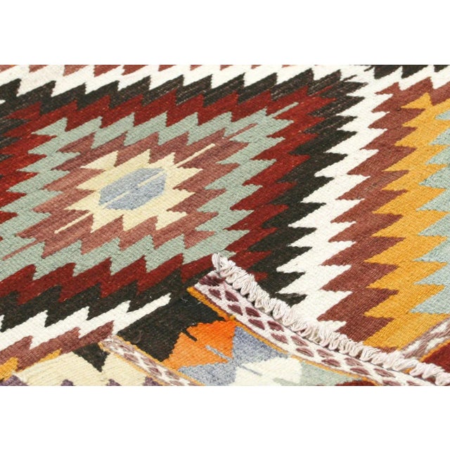 1950s Turkish Kilim Rug For Sale - Image 4 of 6