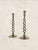 Late 19th Century Antique English Pair of Large Brass Twist Candlesticks For Sale - Image 5 of 7