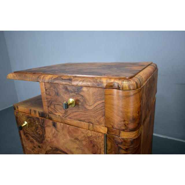 Wood Art Deco Bedside Tables, Czechoslovakia, 1935s, Set of 2 For Sale - Image 7 of 18