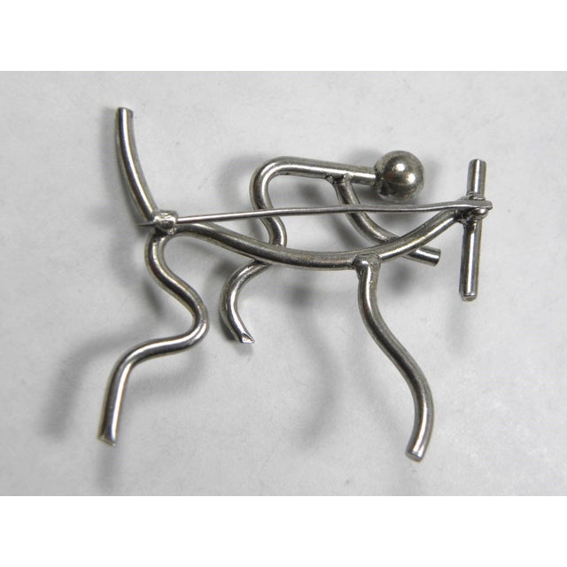 Mid-Century Modern Line Vautrin Silver Brooch For Sale In Atlanta - Image 6 of 6