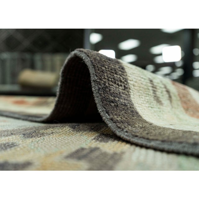Textile Turkish Oushak Old Wool Rug 9'3" x 11'9" #30140 For Sale - Image 7 of 8