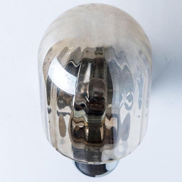 Silver Chrome Wall Lights with Smoked Glass from Markslöjd, Sweden, 1970s, Set of 2 For Sale - Image 4 of 14