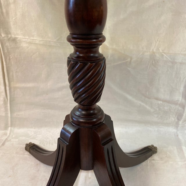 Mahogany Scallop Edge Parlor Tables by Brandt - A Pair For Sale In Sacramento - Image 6 of 12