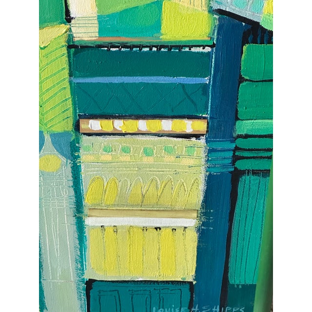 Framed Mixed Media Abstract Paintings on Board by Savannah Artist Louise Shipps - A Pair For Sale - Image 9 of 12