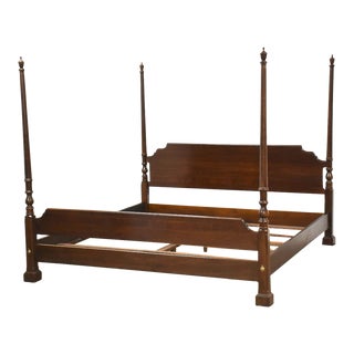 1990s Ethan Allen Cherry King Bed For Sale