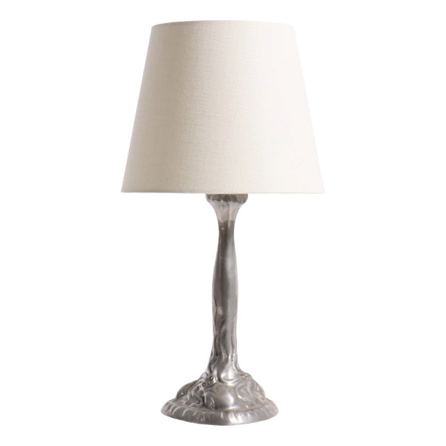 Art Nouveau Danish Pewter Table Lamp by Hertz and Mogens Ballin, 1925 For Sale