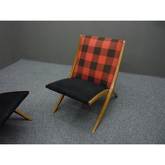 Black Set of Folding Antimott Chairs by Ulrich Hermstrüwer for Wilhelm Knoll, 1950s For Sale - Image 8 of 18