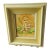 1970’s Retro Vintage Mushroom Yellow Wood Framed & Matted Print Picture 14 X 16 For Sale
