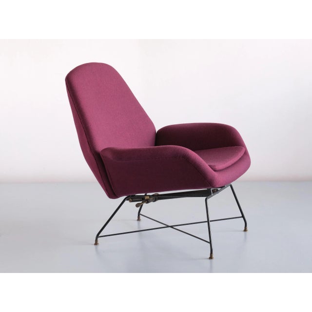 Italian Lotus Adjustable Lounge Chair by Augusto Bozzi for Saporiti Italia, 1960s For Sale - Image 10 of 15