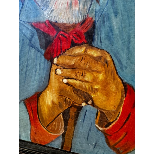 1970s 1970s Vincent Van Gogh Style Painting of "Portrait of Patience Escalier"ier" For Sale - Image 5 of 7