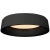 Barbara Barry for Visual Comfort Signature Halo Large Flush Mount in Matte Black For Sale